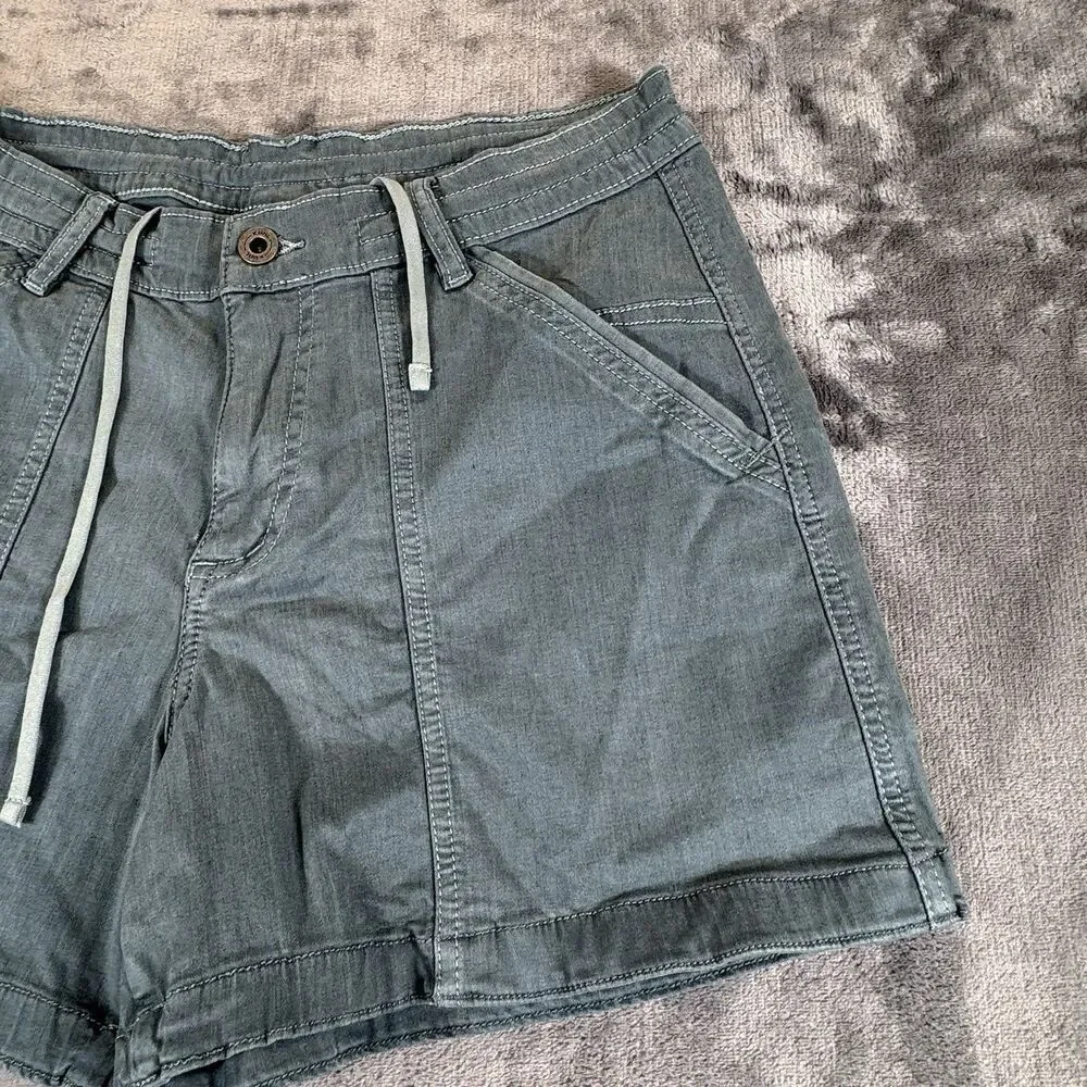 KUHL Sz 8 Kultivatr Shorts Womens Muted Teal Gray 4
